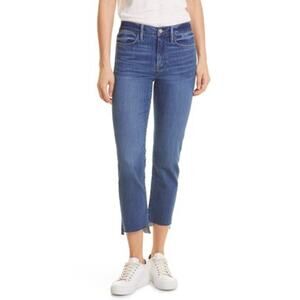 FRAME Le High Skinny Jeans Womens Size 26 Step Hem Denim Ankle Casual Dark Wash